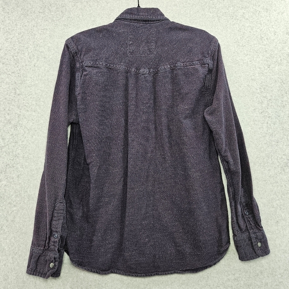 Roebuck & Co Men's Medium Button Down Western Shirt Pearl Snap Cotton Blue Red - Picture 3 of 7